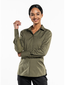 Chaud Devant Blouse | Women FX Moss Stretch | Groen | Getailleerde pasvorm | Lange mouw | Dames