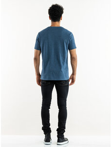 Chaud Devant T-Shirt Koks | Ronda Blue Melee | Blauw | Gerecyclede stof | Korte mouw | Heren