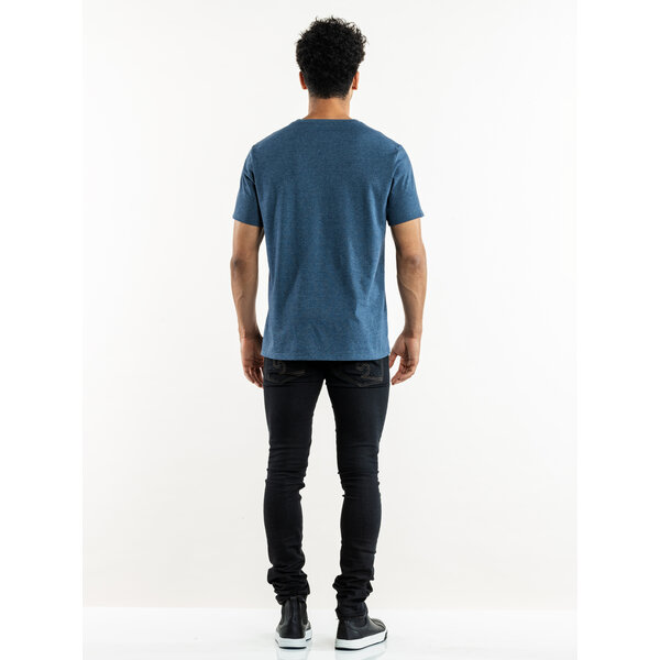 Chaud Devant T-Shirt Koks | Ronda Blue Melee | Blauw | Gerecyclede stof | Korte mouw | Heren