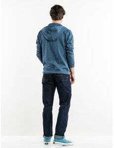 Chaud Devant Hoodie | Comodo Blue Melee | Blauw | Gerecyclede stof | Lange mouw | Unisex