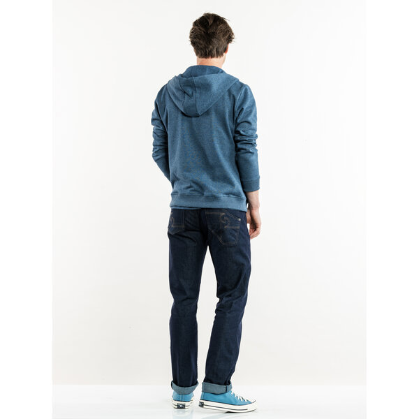 Chaud Devant Hoodie | Comodo Blue Melee | Blauw | Gerecyclede stof | Lange mouw | Unisex