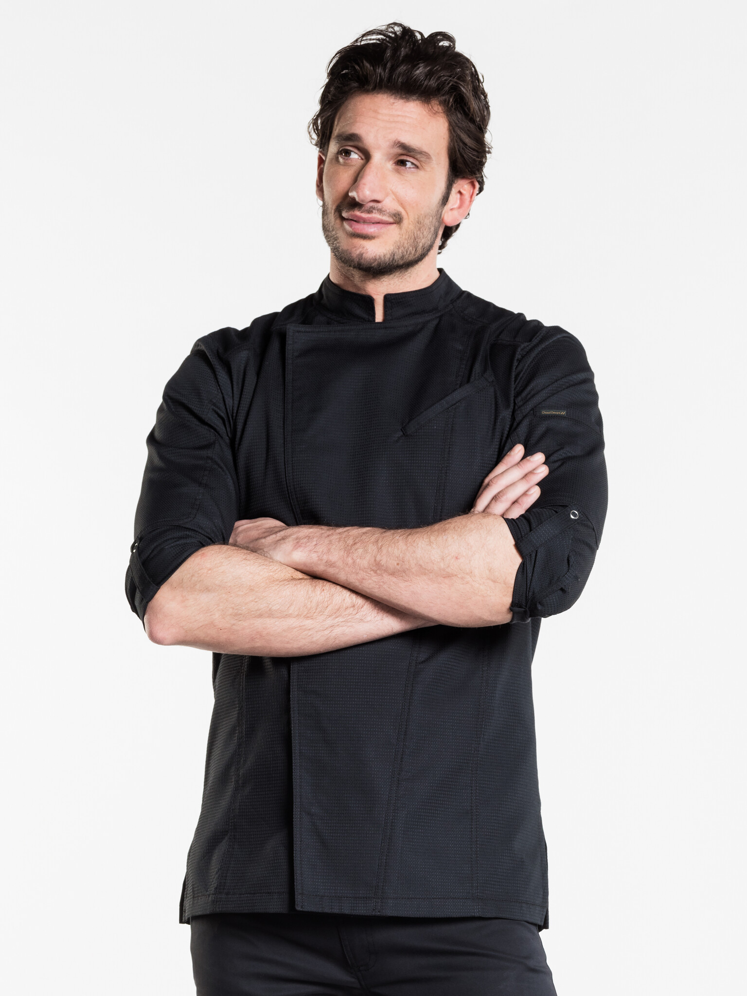 Chaud Devant Koksbuis | Biker FX Black Stretch | Zwart | Getailleerde pasvorm | Lange mouw | Heren