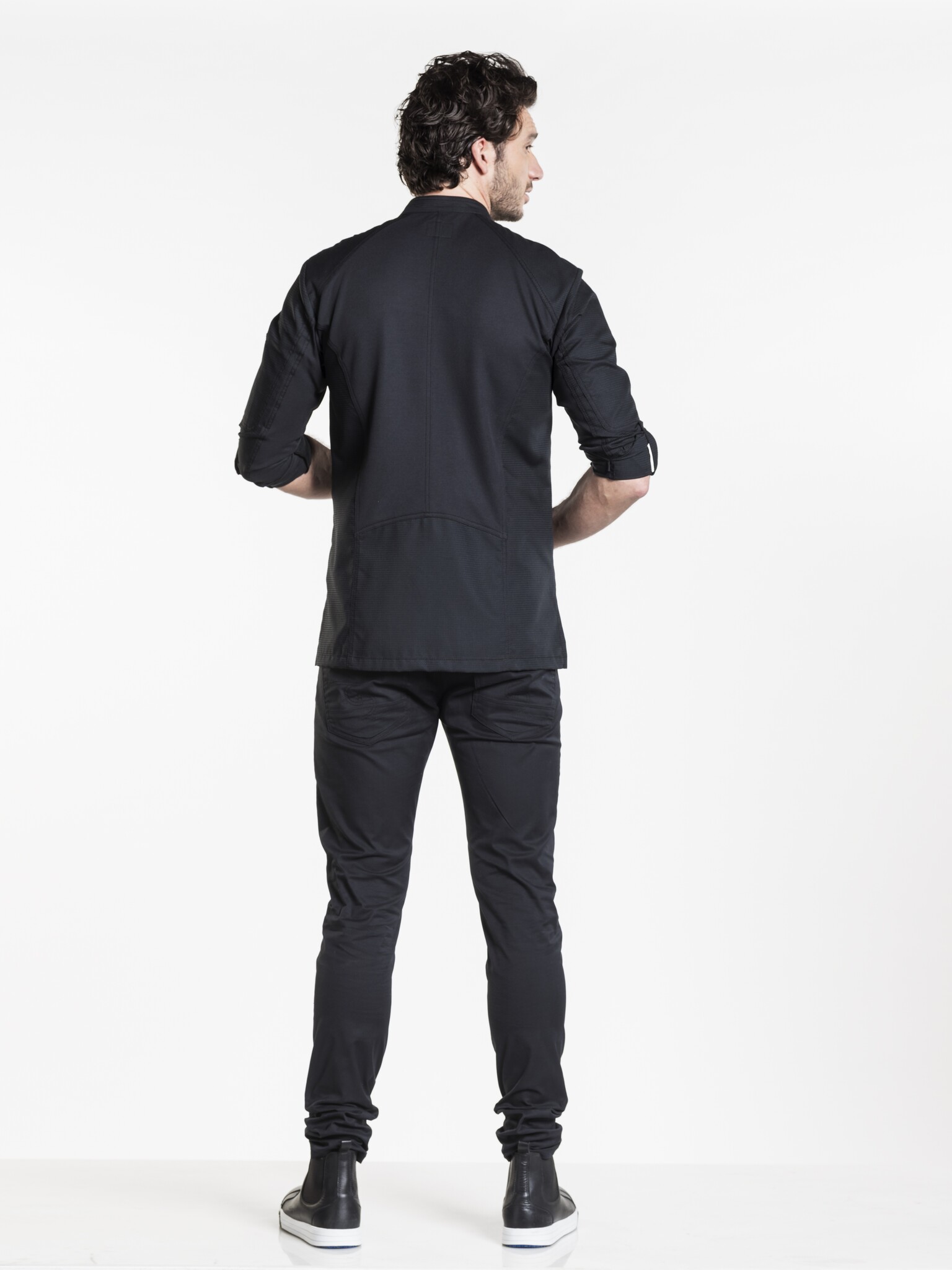 Chaud Devant Koksbuis | Biker FX Black Stretch | Zwart | Getailleerde pasvorm | Lange mouw | Heren, foto 4 van 4