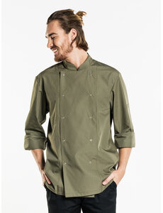 Chaud Devant Koksbuis | Hilton Poco Dark Olive | Groen | Rechte pasvorm | Lange mouw | Heren