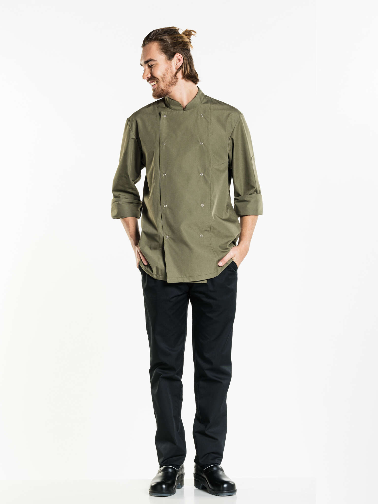 Chaud Devant Koksbuis | Hilton Poco Dark Olive | Groen | Rechte pasvorm | Lange mouw | Heren, foto 2 van 3