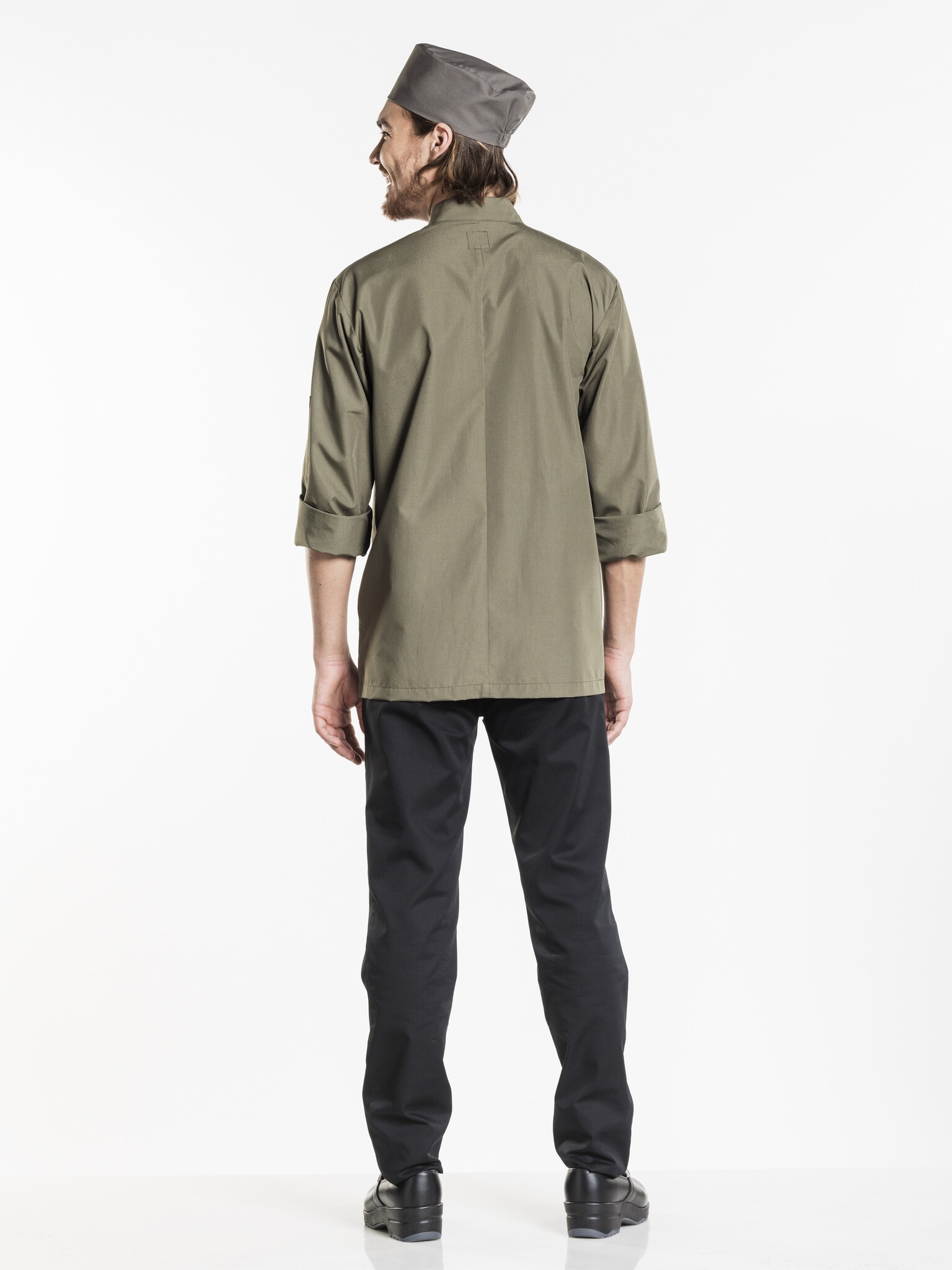 Chaud Devant Koksbuis | Hilton Poco Dark Olive | Groen | Rechte pasvorm | Lange mouw | Heren, foto 3 van 3