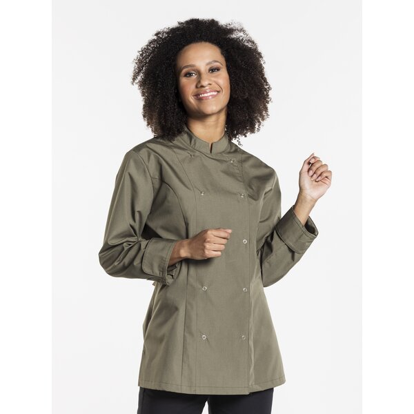 Chaud Devant Koksbuis | Lady Poco Dark Olive | Groen | Getailleerde pasvorm | Lange mouw | Dames