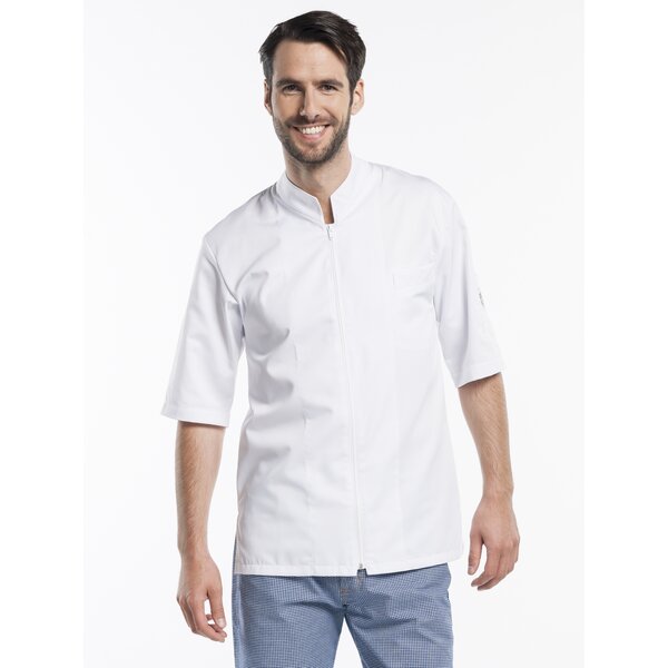 Chaud Devant Koksbuis | Monza White Short Sleeve | Wit | Rechte pasvorm | Korte mouw | Heren