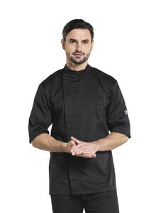 Chaud Devant Koksbuis | Bacio Black Short Sleeve | Zwart | Rechte pasvorm | Korte mouw | Heren