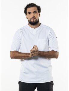 Chaud Devant Koksbuis | T-shirt Valente FX White Stretch | Wit | Rechte pasvorm | Korte mouw | Unisex