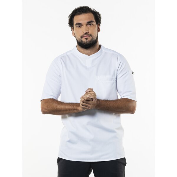 Chaud Devant Koksbuis | T-shirt Valente FX White Stretch | Wit | Rechte pasvorm | Korte mouw | Unisex