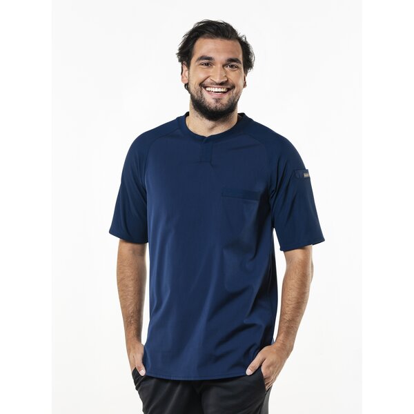 Chaud Devant Koksbuis | T-shirt Valente FX Navy Stretch | Blauw | Rechte pasvorm | Korte mouw | Unisex