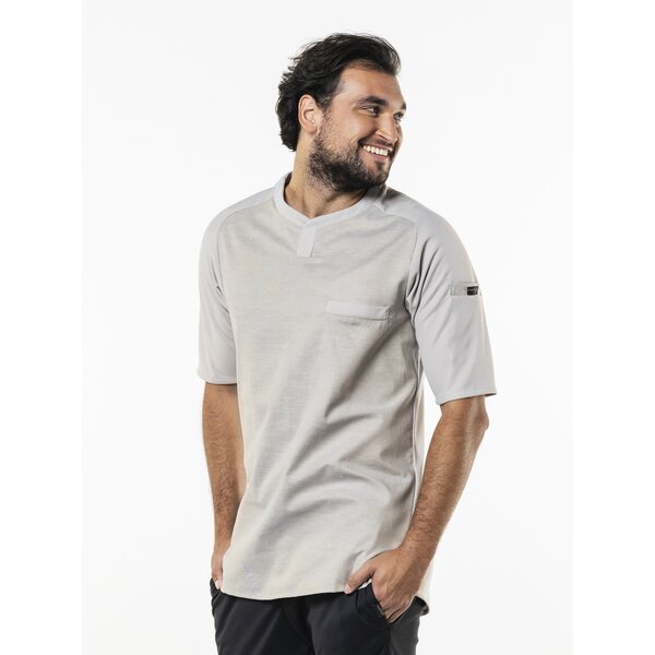 Chaud Devant Koksbuis | T-shirt Valente FX Sand Stretch | Zand | Rechte pasvorm | Korte mouw | Unisex