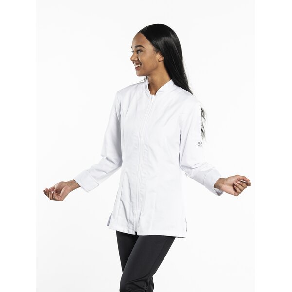 Chaud Devant Koksbuis | Lady Monza White | Wit | Getailleerde pasvorm | Lange mouw | Dames