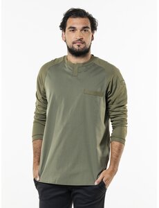 Chaud Devant Koksbuis | T-shirt Valente FX Moss Stretch LS | Groen | Rechte pasvorm | Lange mouw | Unisex