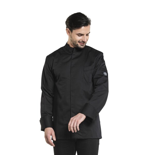 Chaud Devant Koksbuis | Executive Black | Zwart | Rechte pasvorm | Lange mouw | Heren