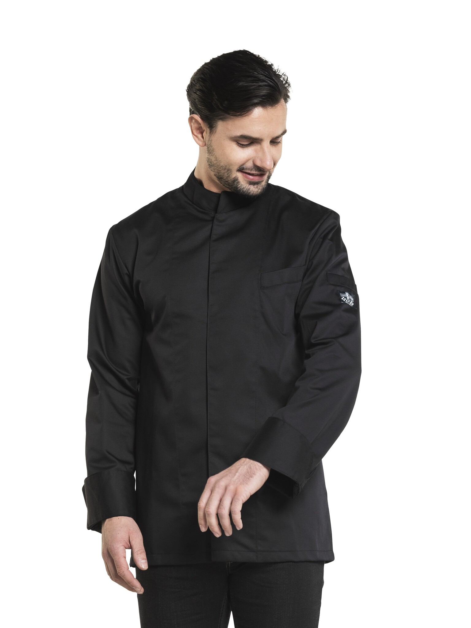 Chaud Devant Koksbuis | Executive Black | Zwart | Rechte pasvorm | Lange mouw | Heren