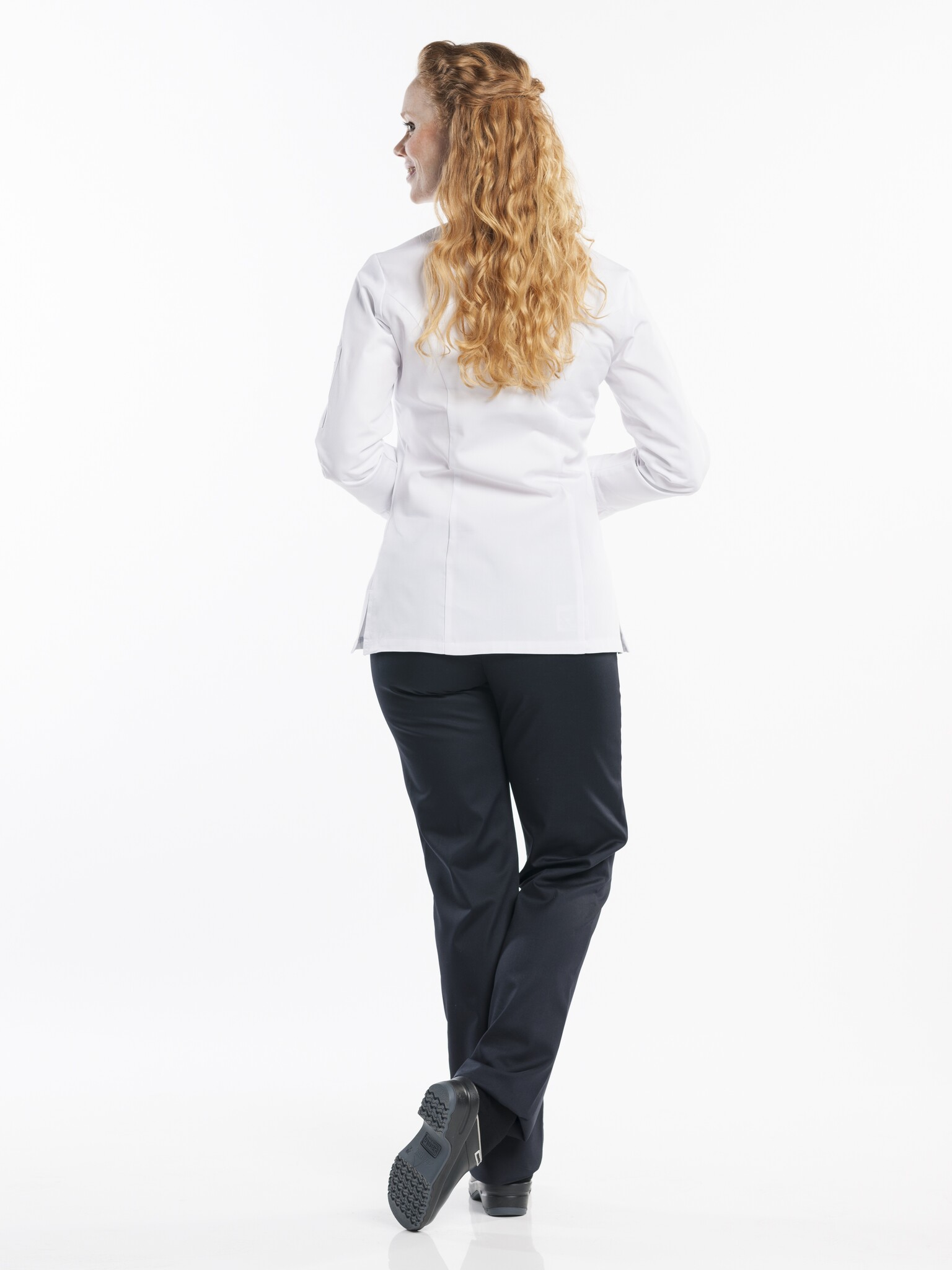 Chaud Devant Koksbuis | Lady Poco White | Wit | Getailleerde pasvorm | Lange mouw | Dames, foto 4 van 4