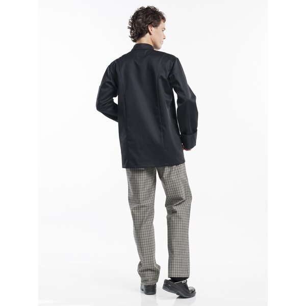 Chaud Devant Koksbuis | Bacio Black | Zwart | Rechte pasvorm | Lange mouw | Heren