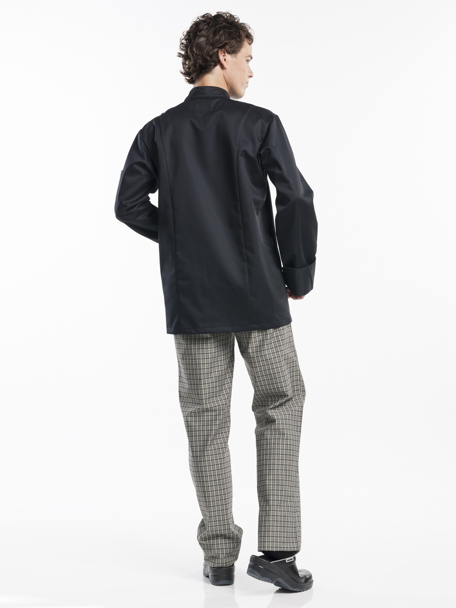 Chaud Devant Koksbuis | Bacio Black | Zwart | Rechte pasvorm | Lange mouw | Heren