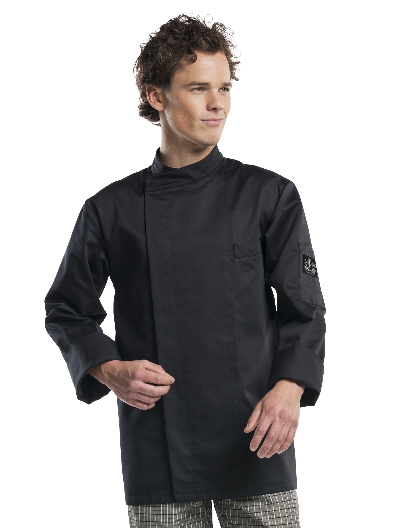 Chaud Devant Koksbuis | Bacio Black | Zwart | Rechte pasvorm | Lange mouw | Heren, foto 3 van 3