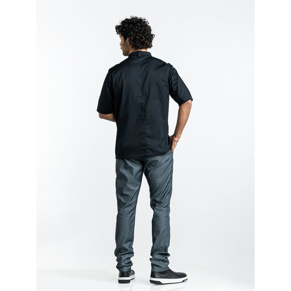Chaud Devant Koksbuis | Sabor Black Short Sleeve | Zwart | Rechte pasvorm | Korte mouw | Heren