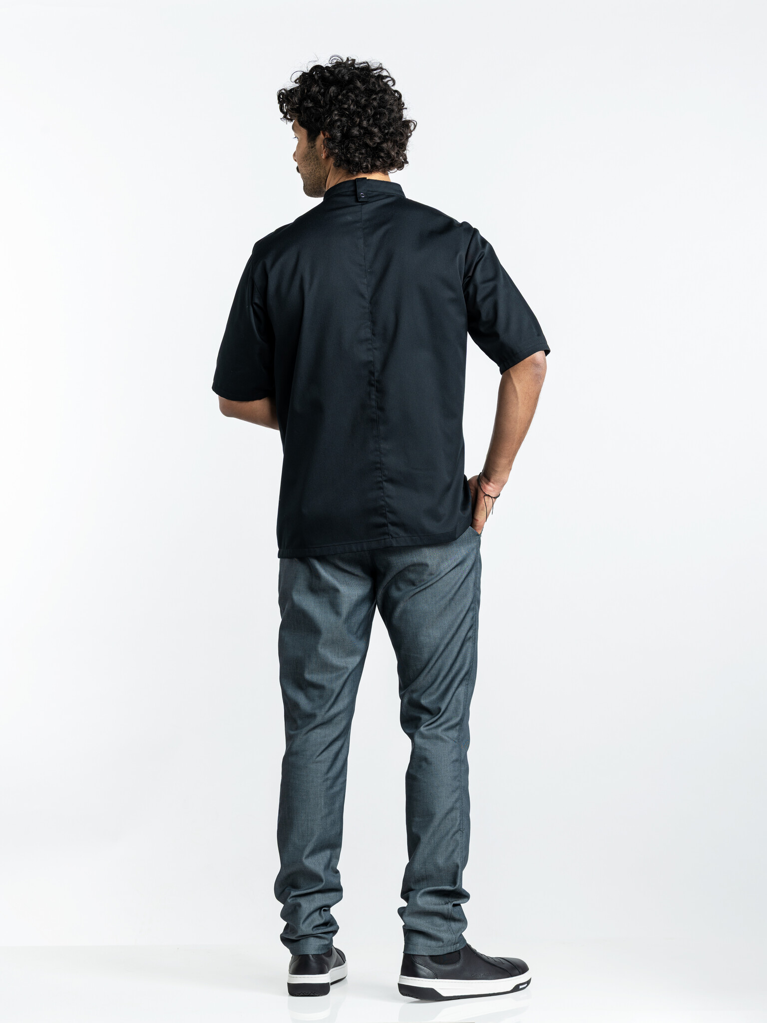 Chaud Devant Koksbuis | Sabor Black Short Sleeve | Zwart | Rechte pasvorm | Korte mouw | Heren