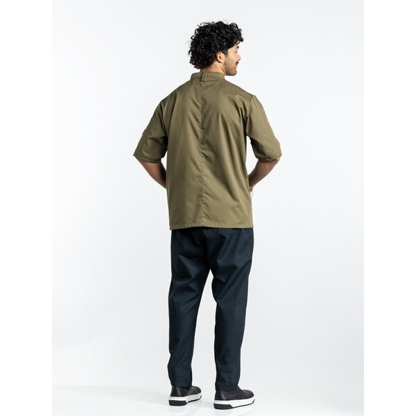 Chaud Devant Koksbuis | Sabor Dark Olive Short Sleeve | Groen | Rechte pasvorm | Korte mouw | Heren