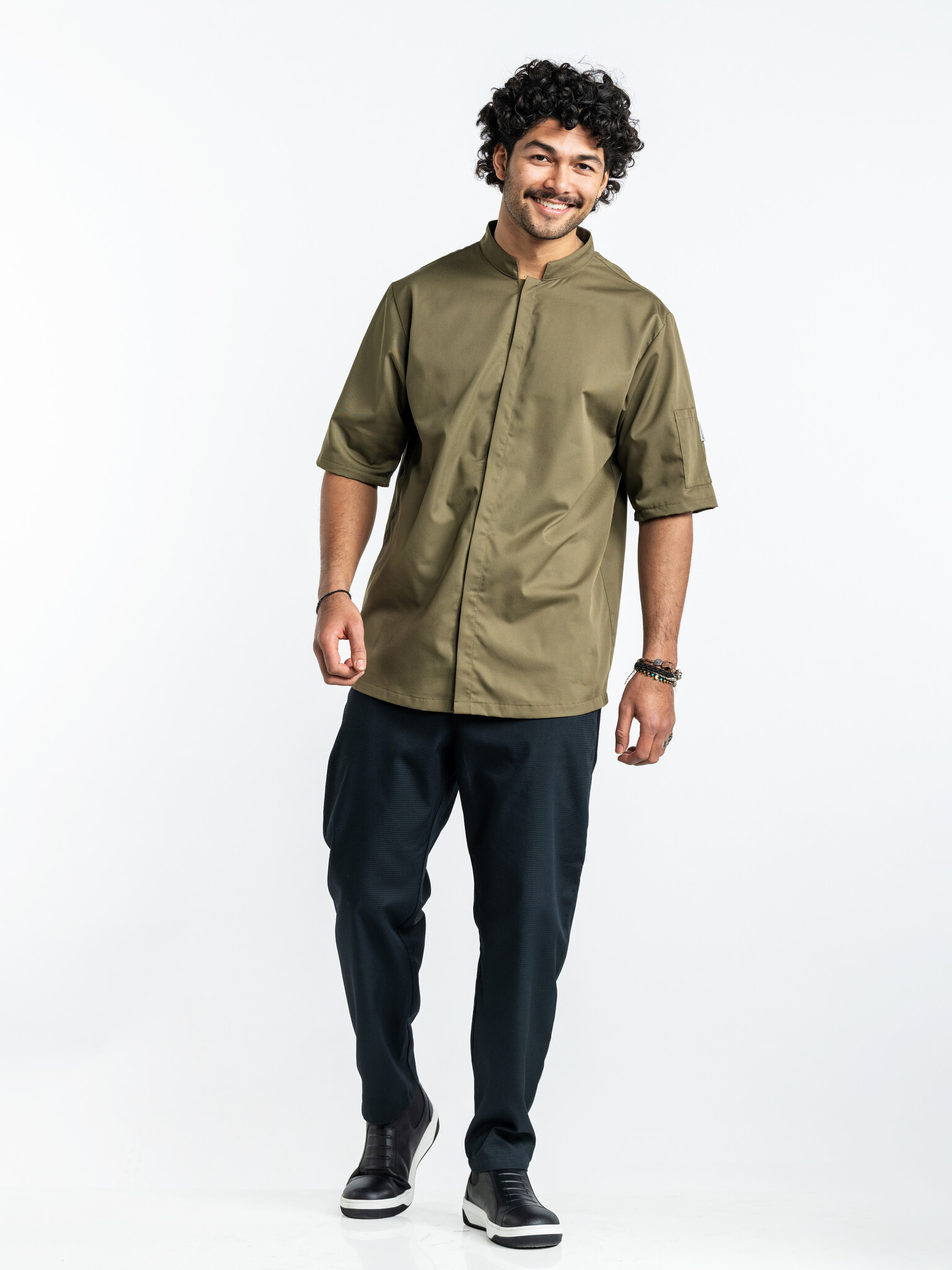 Chaud Devant Koksbuis | Sabor Dark Olive Short Sleeve | Groen | Rechte pasvorm | Korte mouw | Heren, foto 3 van 3