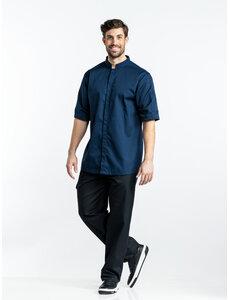 Chaud Devant Koksbuis | Sabor Navy Short Sleeve | Blauw | Rechte pasvorm | Korte mouw | Heren