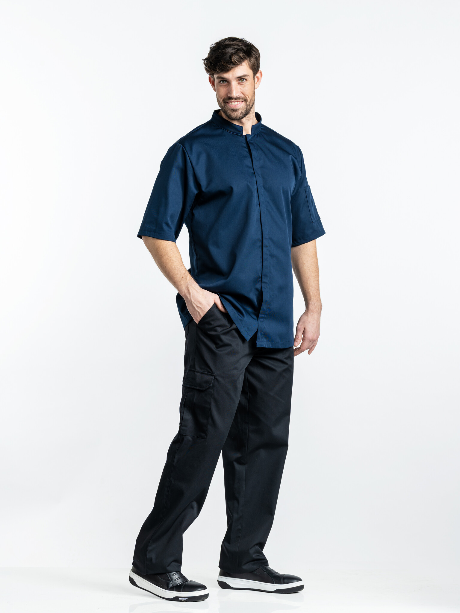 Chaud Devant Koksbuis | Sabor Navy Short Sleeve | Blauw | Rechte pasvorm | Korte mouw | Heren, foto 2 van 4