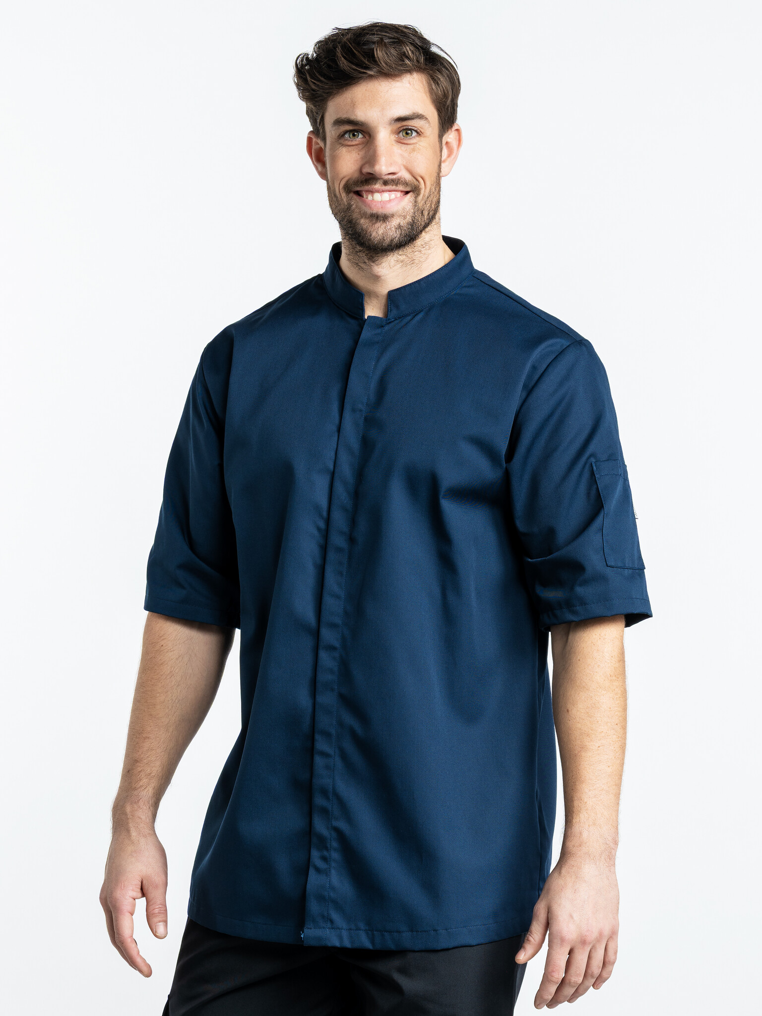Chaud Devant Koksbuis | Sabor Navy Short Sleeve | Blauw | Rechte pasvorm | Korte mouw | Heren, foto 3 van 4