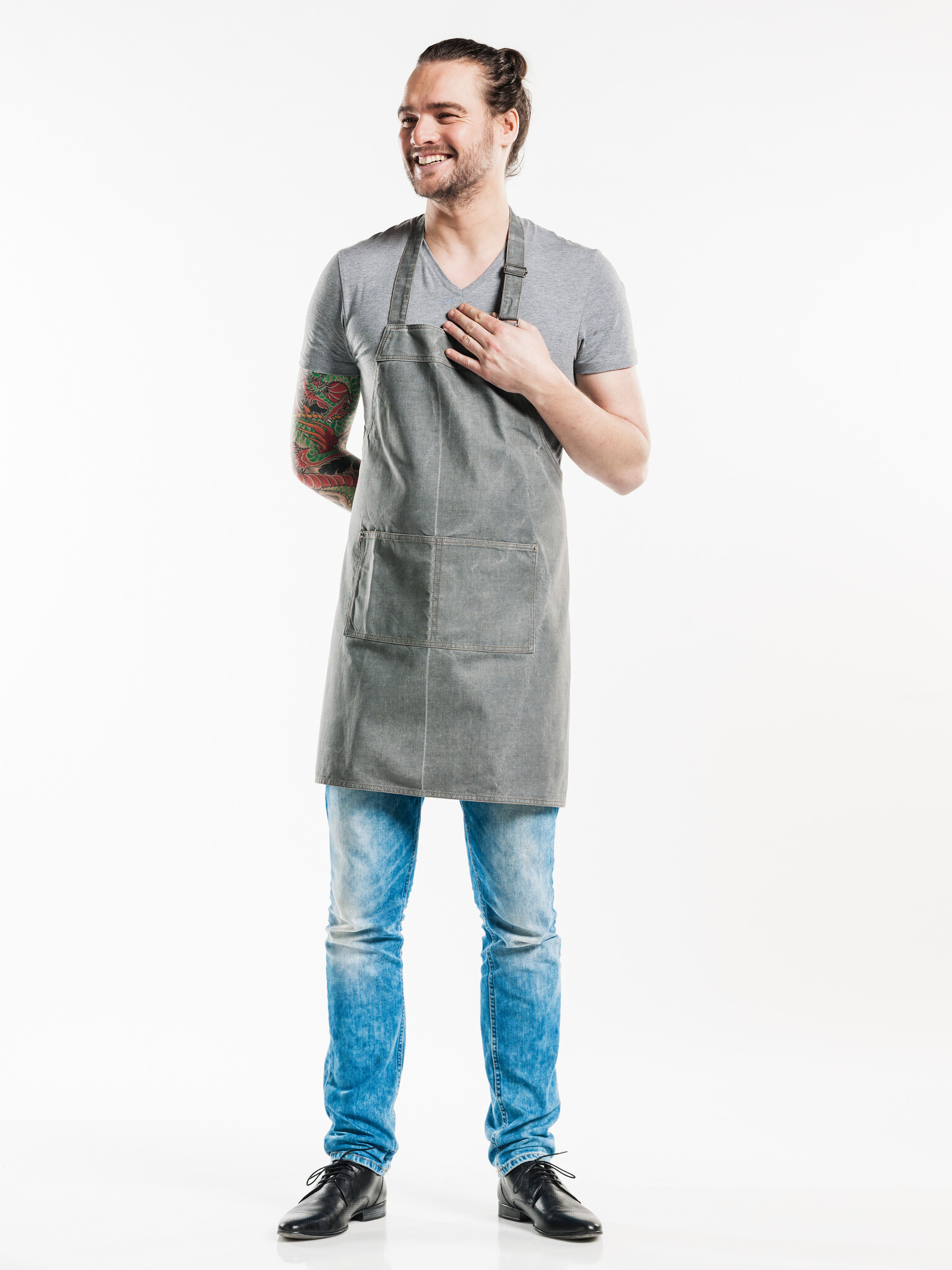 Chaud Devant Schort | Base Grey Denim | Grijs | W70 - L75 cm