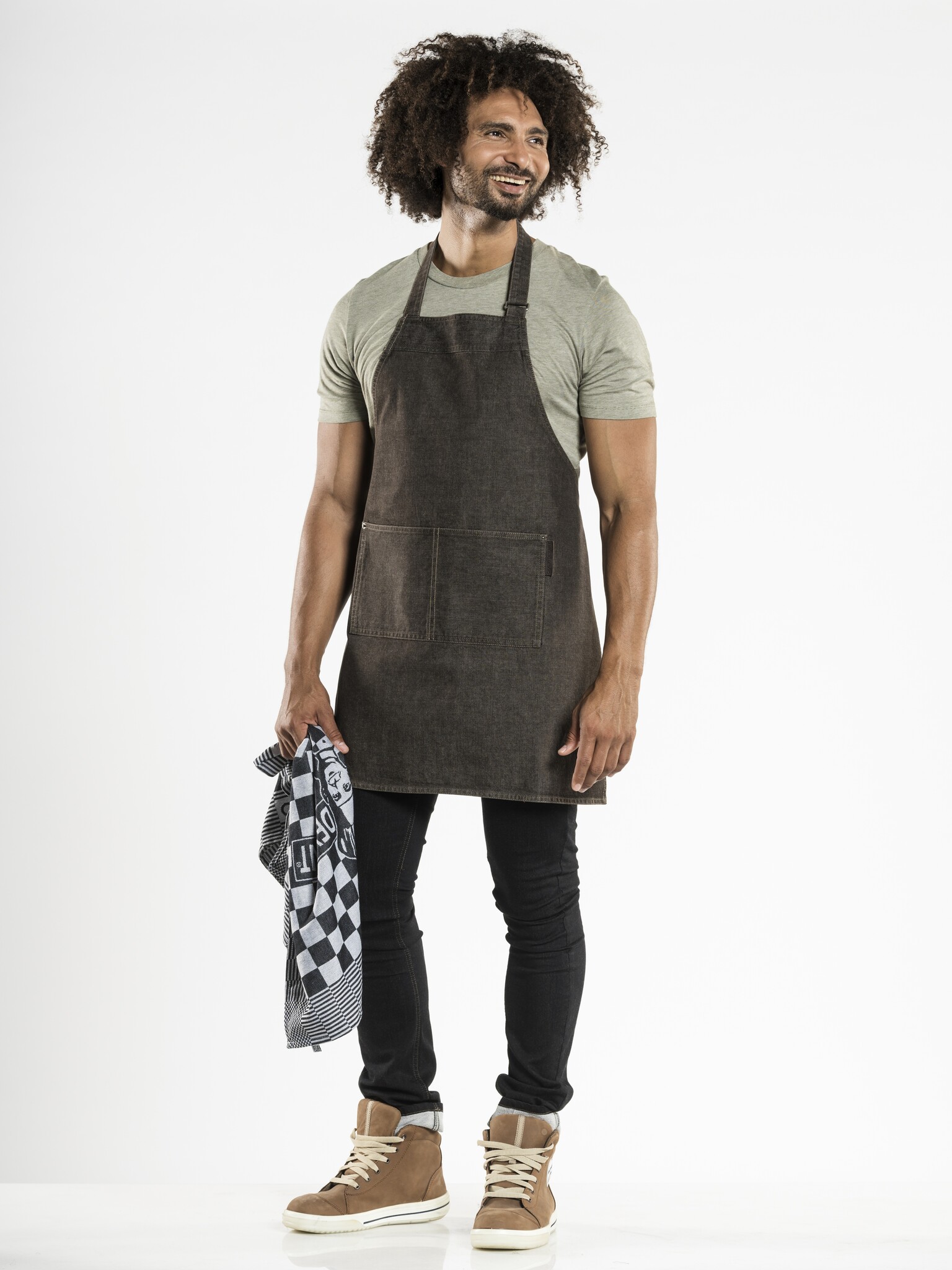 Chaud Devant Schort | Base Brown Denim | Bruin | W70 - L75 cm, foto 2 van 2