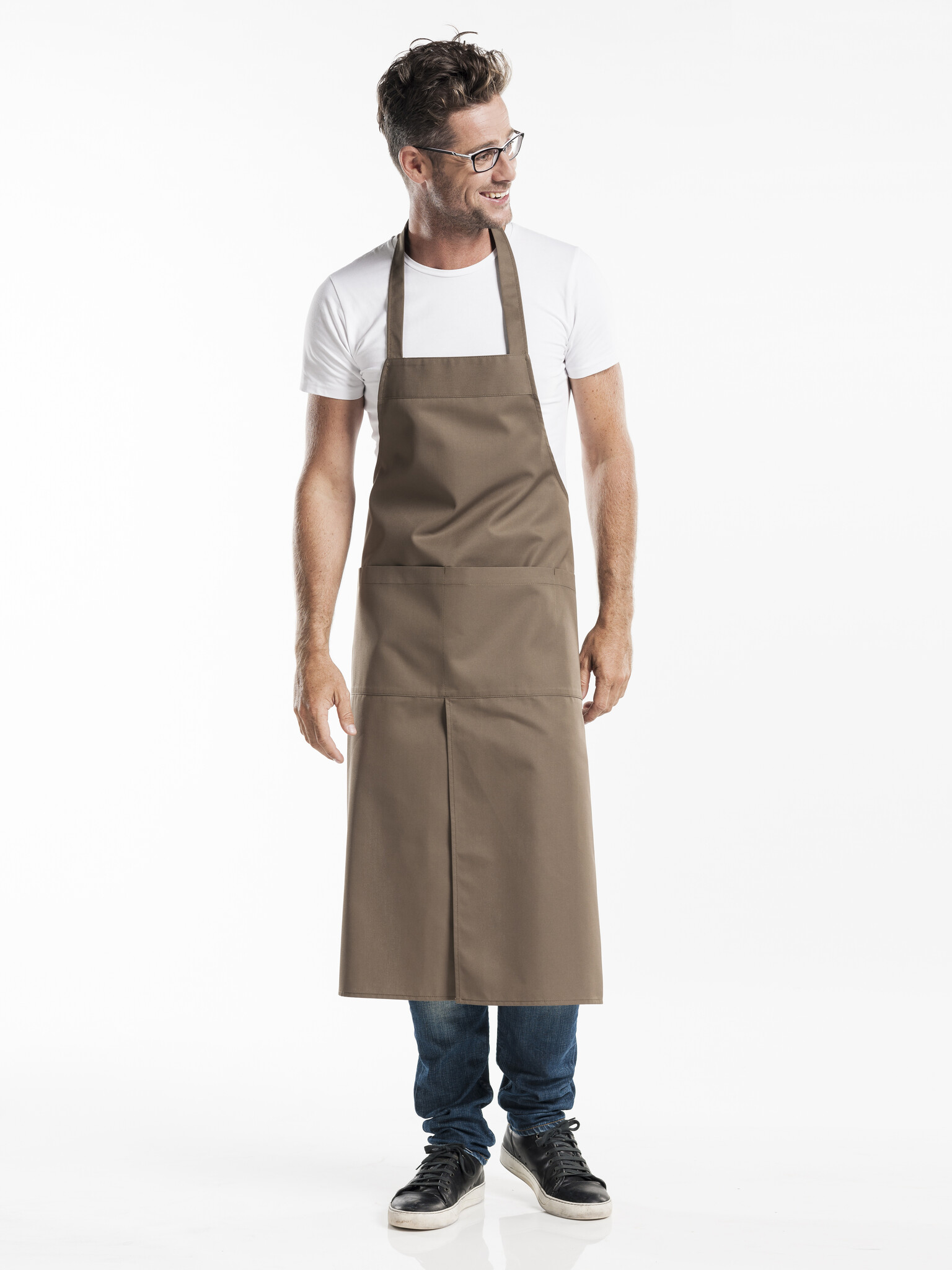 Chaud Devant Schort | 4-Pockets Taupe | Bruin | W75 - L100 cm