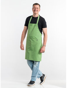 Chaud Devant Schort | Bib Apron Matcha | Groen | W75 - L85
