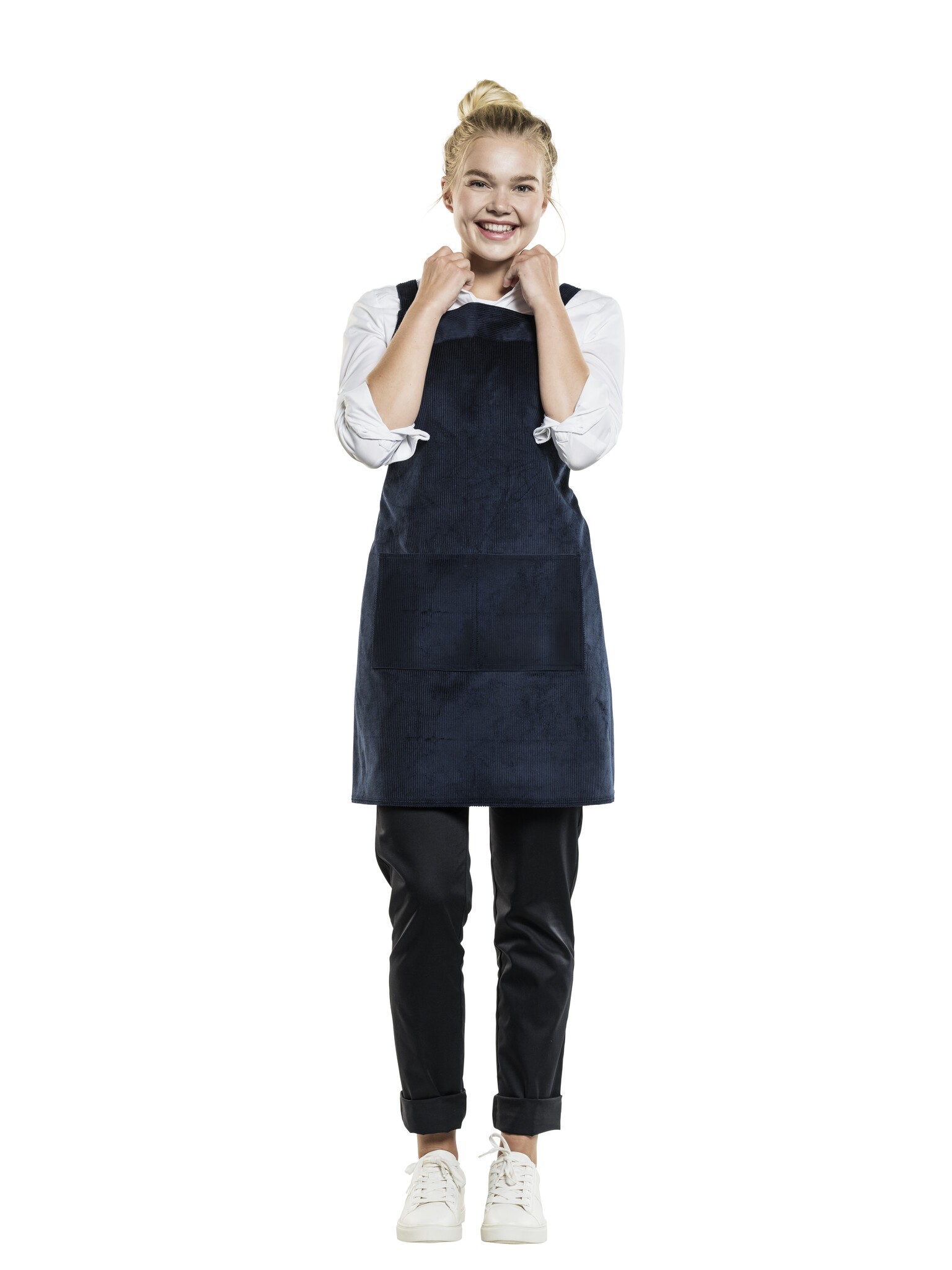 Chaud Devant Schort | Cross Blue Velvet | Blauw | W70 - L85 cm, foto 4 van 4