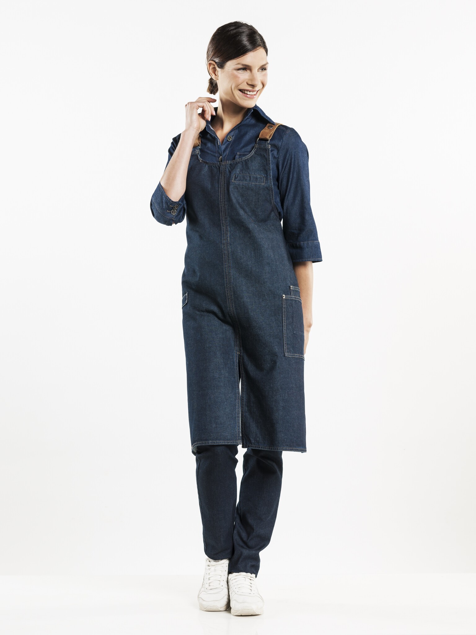 Chaud Devant Schort | Forene Cross Blue Denim | Blauw | W75 - L90 cm