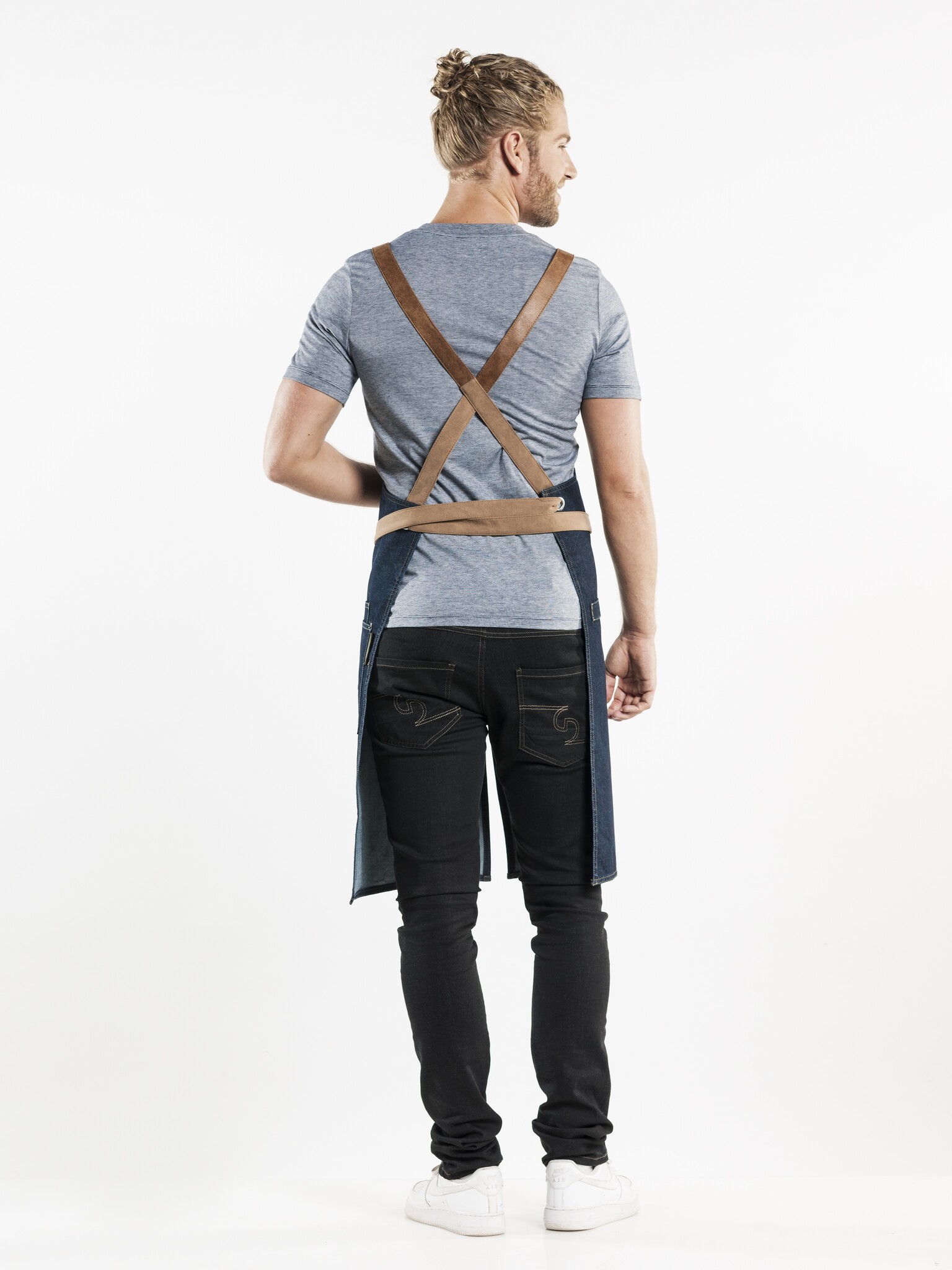 Chaud Devant Schort | Forene Cross Blue Denim | Blauw | W75 - L90 cm, foto 2 van 3