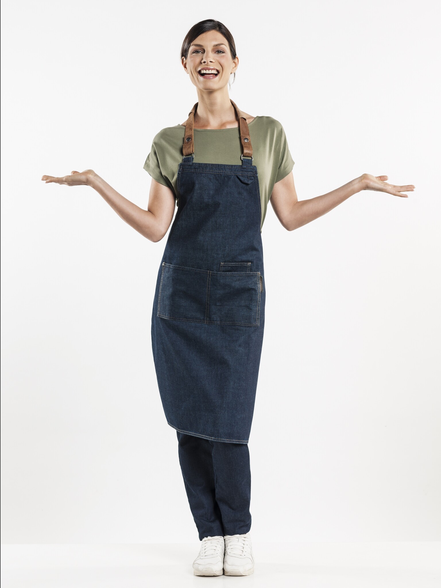 Chaud Devant Schort | Forene Blue Denim | Blauw | W70 - L90 cm, foto 4 van 4