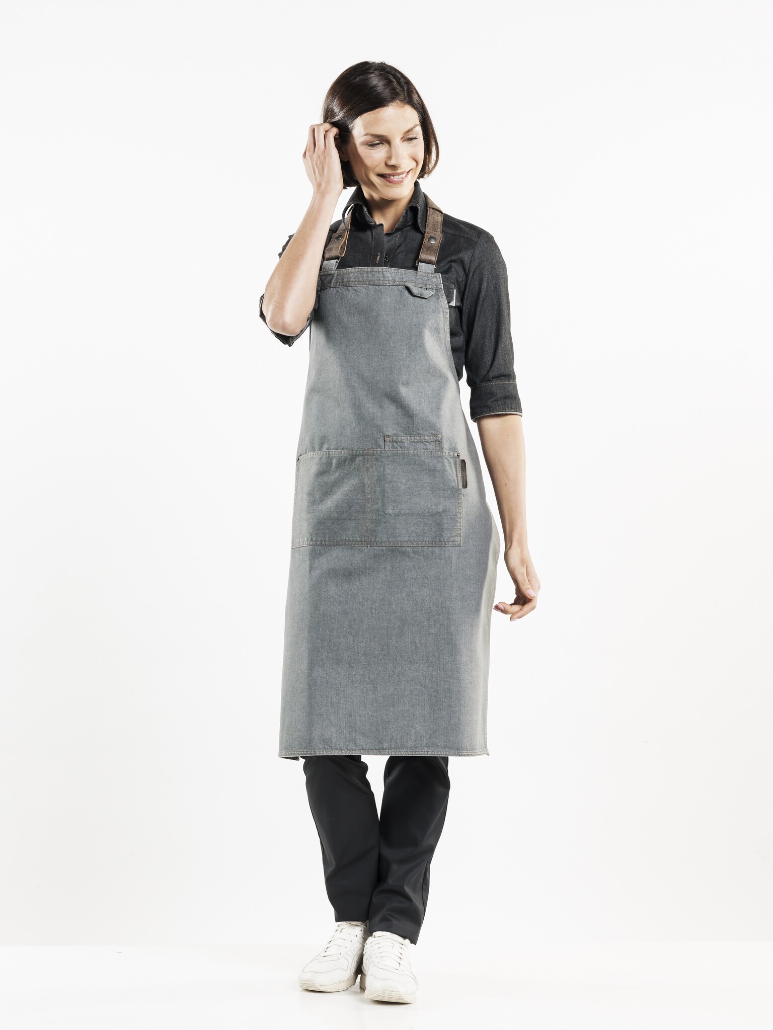 Chaud Devant Schort | Forene Grey Denim | Grijs | W70 - L90 cm, foto 2 van 2