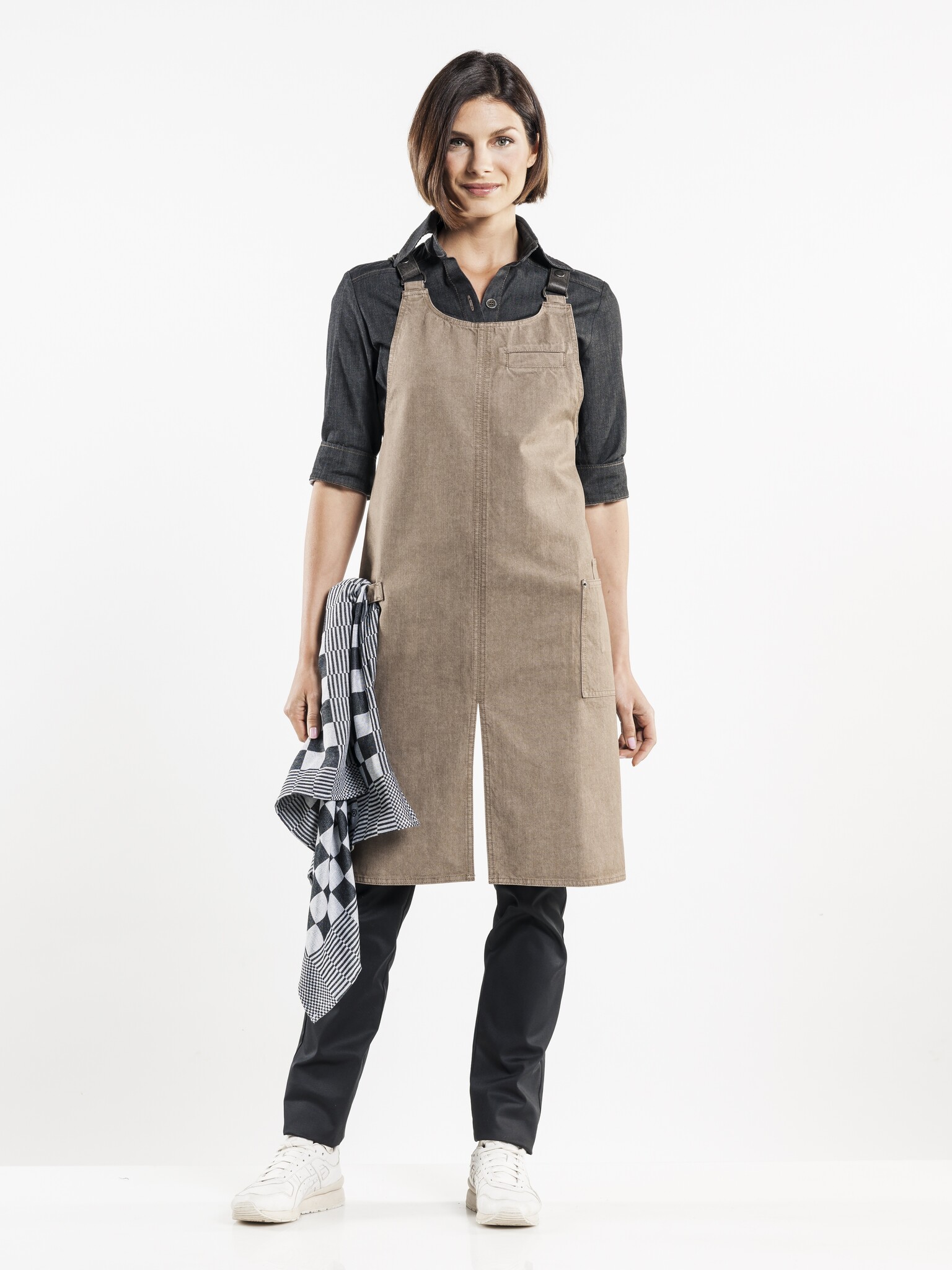 Chaud Devant Schort | Forene Cross Mud Denim | Zand | W75 - L90 cm, foto 3 van 3