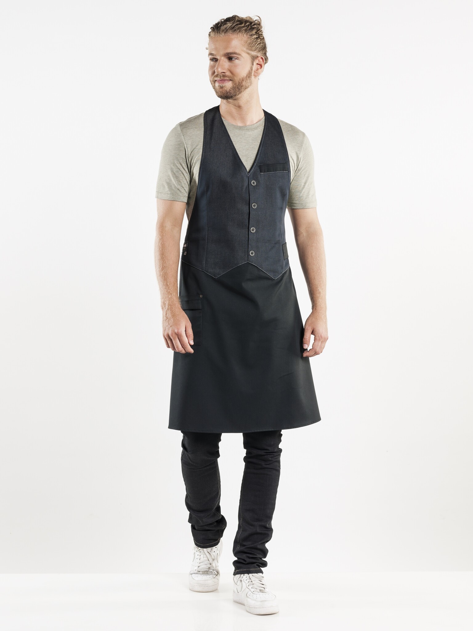 Chaud Devant Schort | Barista Black Denim | Zwart | One Size, foto 2 van 2