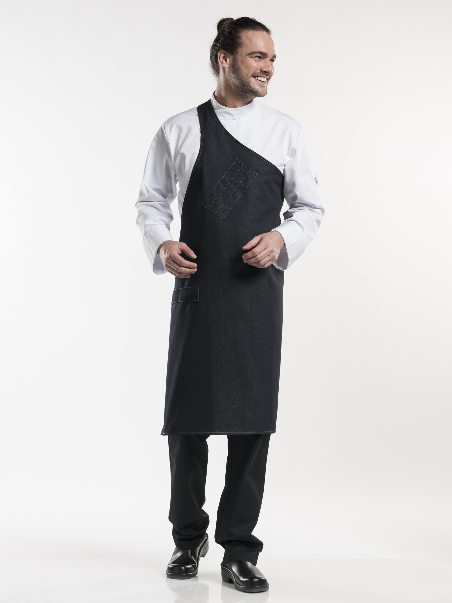Chaud Devant Schort | Butcher Black Denim | Zwart | W90 - L100 cm