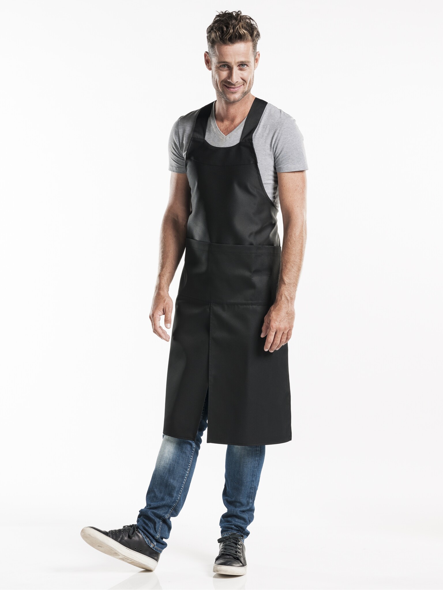 Chaud Devant Schort | 4-Pockets Cross Black | Zwart | W75 - L100 cm, foto 2 van 2