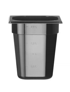 Hendi Gastronormbak SAN GN 1/6 | HENDI | COOL | 2,8L | (H)200mm | Zwart