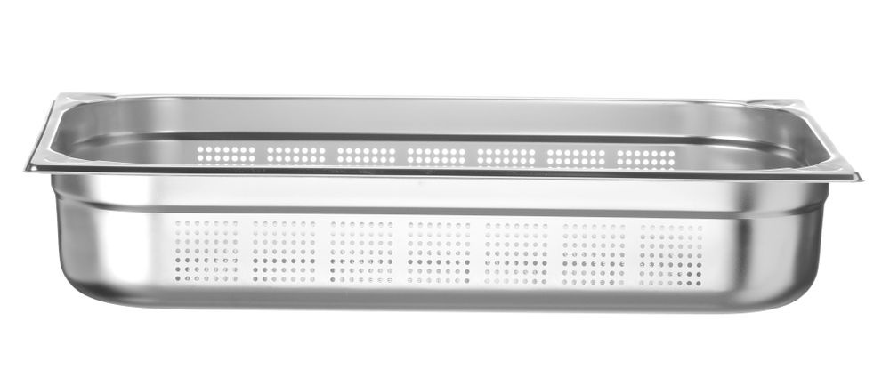 Hendi Gastronormbak RVS GN 1/1 | HENDI | Profi Line PLUS | geperforeerd | 14L | (H)100mm | Zilver