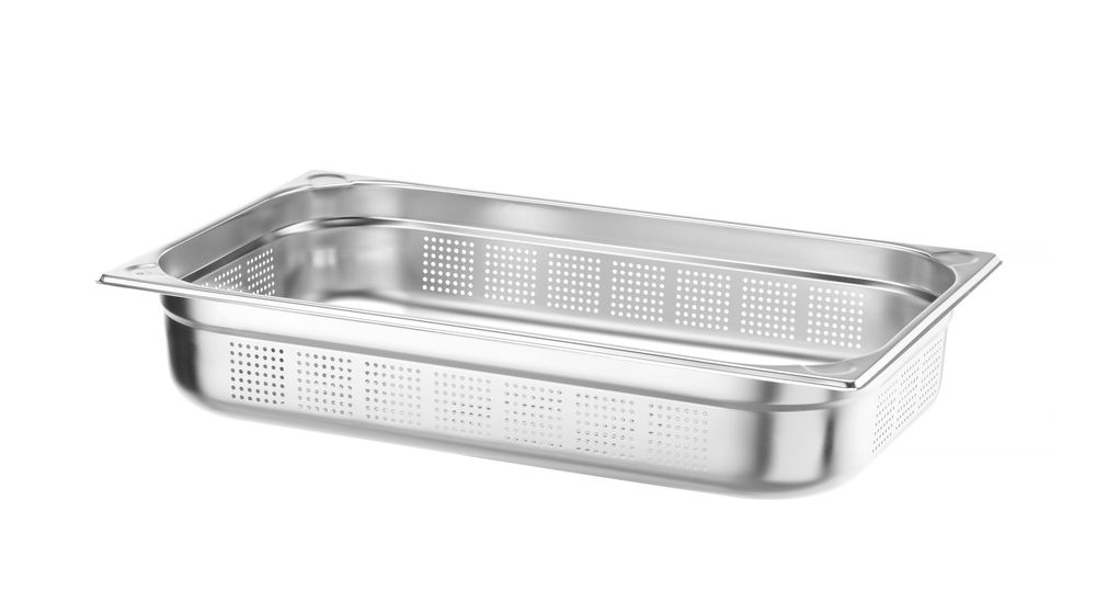 Hendi Gastronormbak RVS GN 1/1 | HENDI | Profi Line PLUS | geperforeerd | 14L | (H)100mm | Zilver, foto 2 van 2