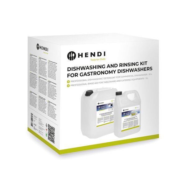 Hendi Extreme Wash & Shine Professionele set voor het wassen en naspoelen van vaat in
