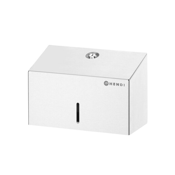 Hendi Papieren handdoekdispenser | afsluitbaar | HENDI | 250 stuks | Zilver